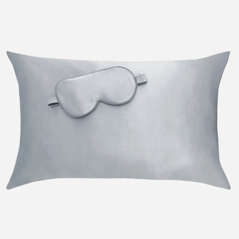 Funda de Almohada y Máscara para Dormir de Seda de Gusanos de Seda Mulberry al 100%