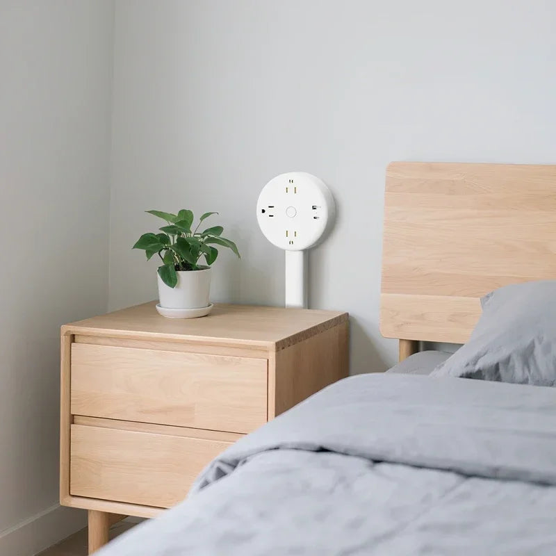 Rotating Wall Outlet Extender with Adjustable Arm