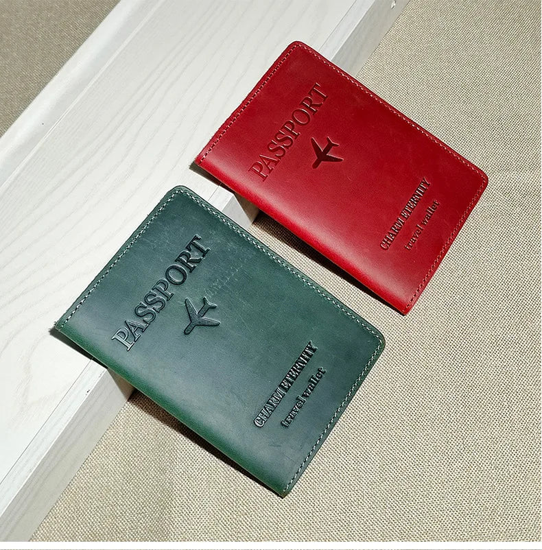 RFID-Blocking Leather Passport Holder