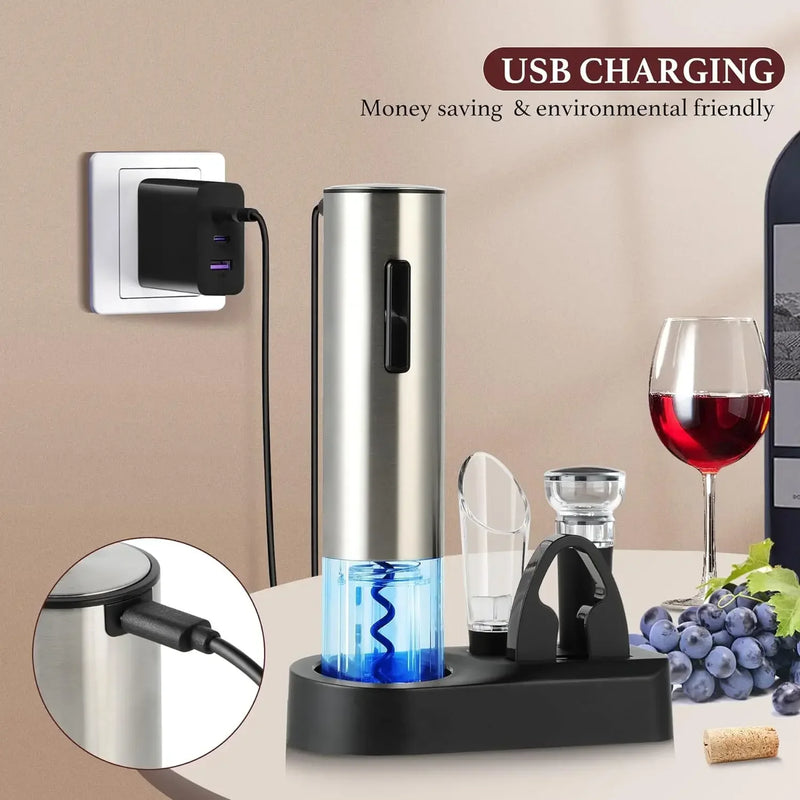 Rechargeable Electric Wine Opener Set