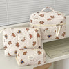 Striped Bear Large-Capacity Makeup Bag