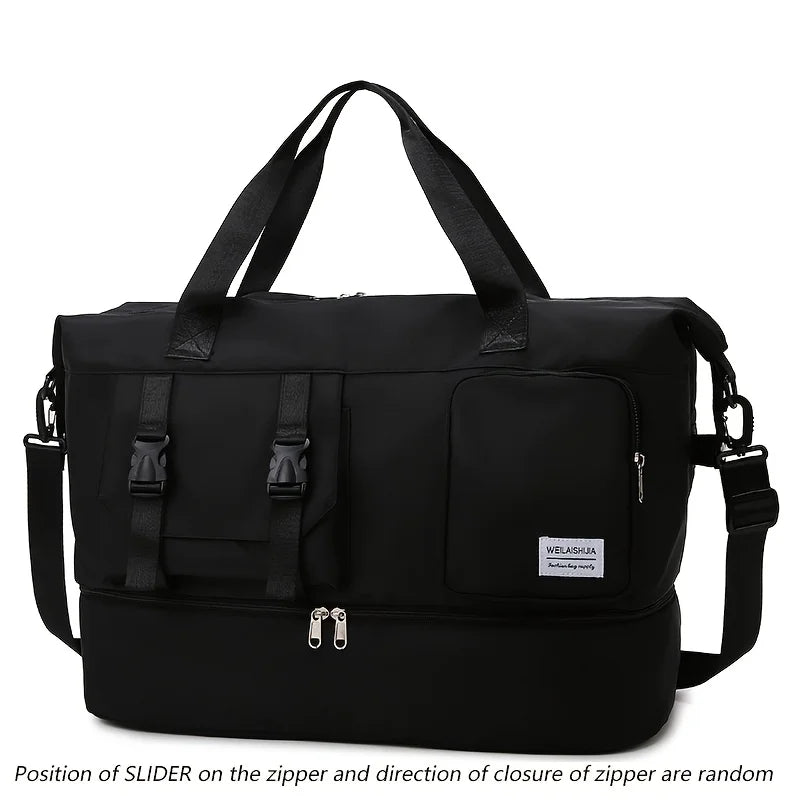 Spacious Travel Duffel Bag with Shoe Compartment