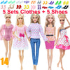 Fashion Doll Clothing Set with Shoes for 11.5-12 Inch Dolls