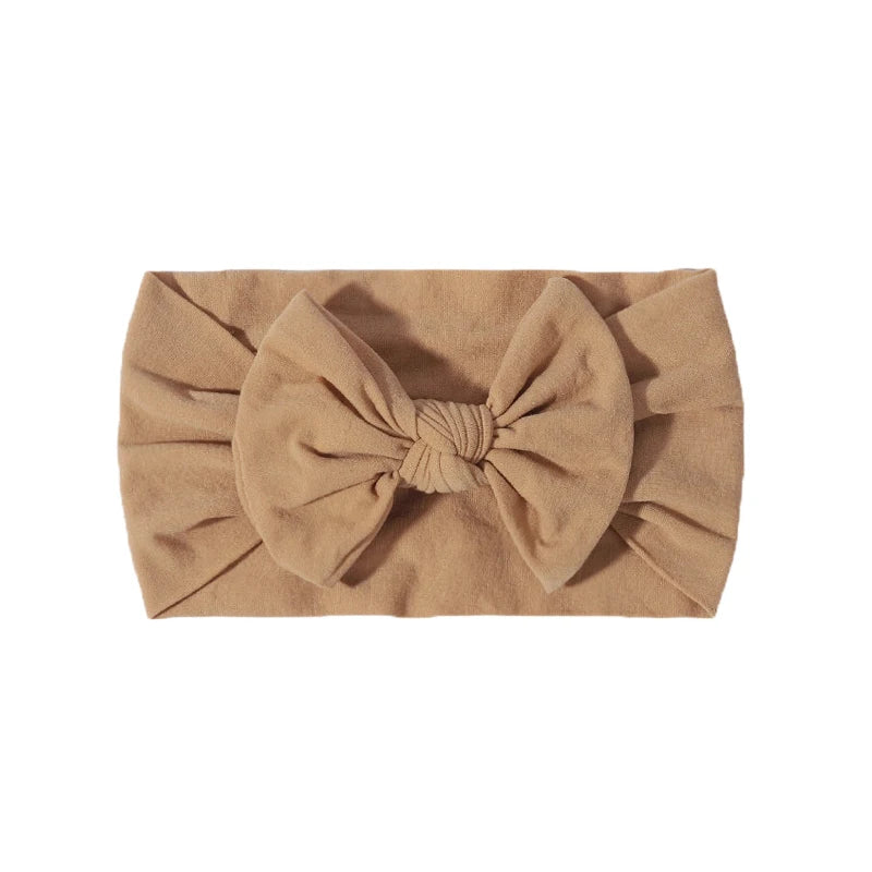 Baby Girl Cotton Headbands with Bows (Set of 3, 4, 6, or 12)