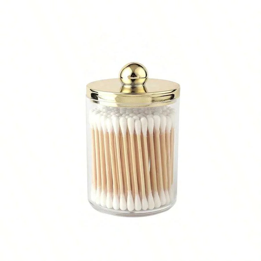 Clear Cotton Swab Holder with Lid