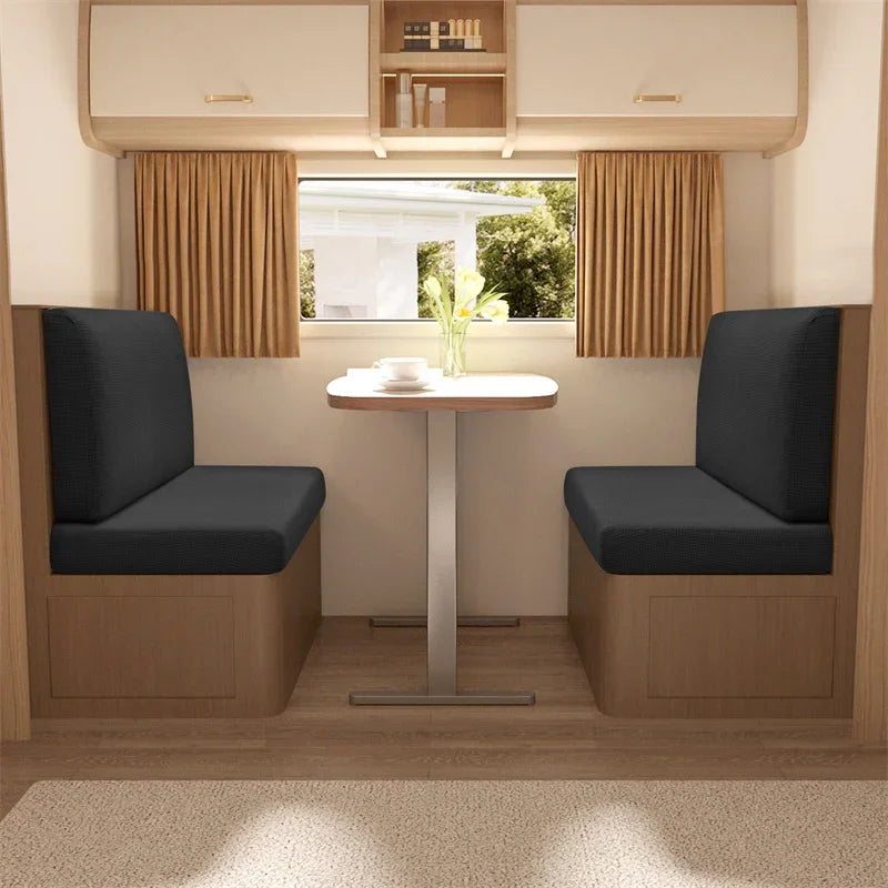 Stretch RV Dinette Cushion Covers with Water-Repellent Finish