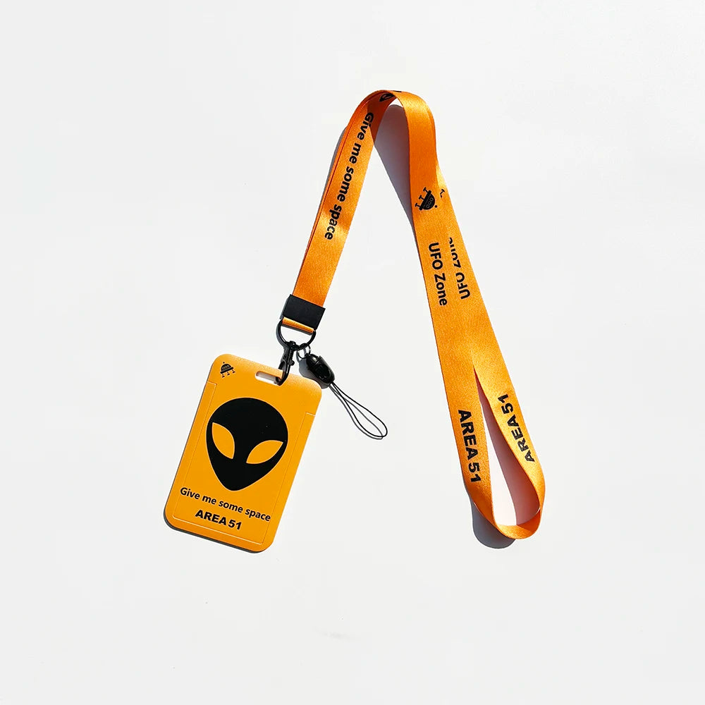 Retro Tape Design Lanyard with Card Holder