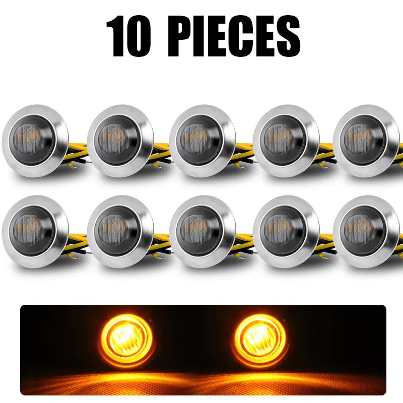 LED Side Marker Lights with Smoke Lens for Trucks, Trailers, Boats & RVs
