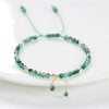 Handwoven Crystal Anklet with Natural Stone Charms