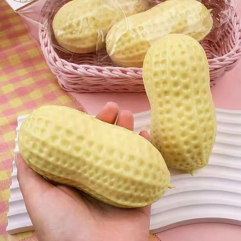 Peanut-Shaped Squishy Stress Relief Toy with Soft Butter Texture