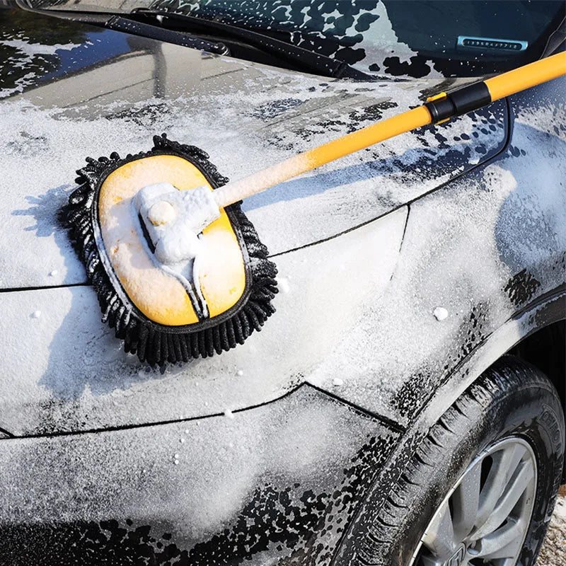 Telescoping Car Wash Mop with Soft Chenille Brush Head