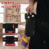 Two ways to attach a heavy-duty tool pouch to a belt using a clip or belt loop.
