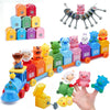 Farm Animal Counting Train with Lockable Barns
