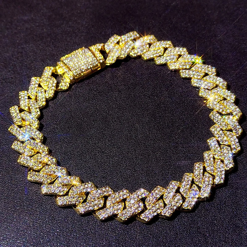Iced-Out Cuban Link Anklet