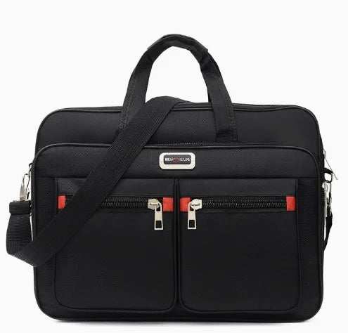Classic Oxford Laptop Briefcase with Multiple Pockets