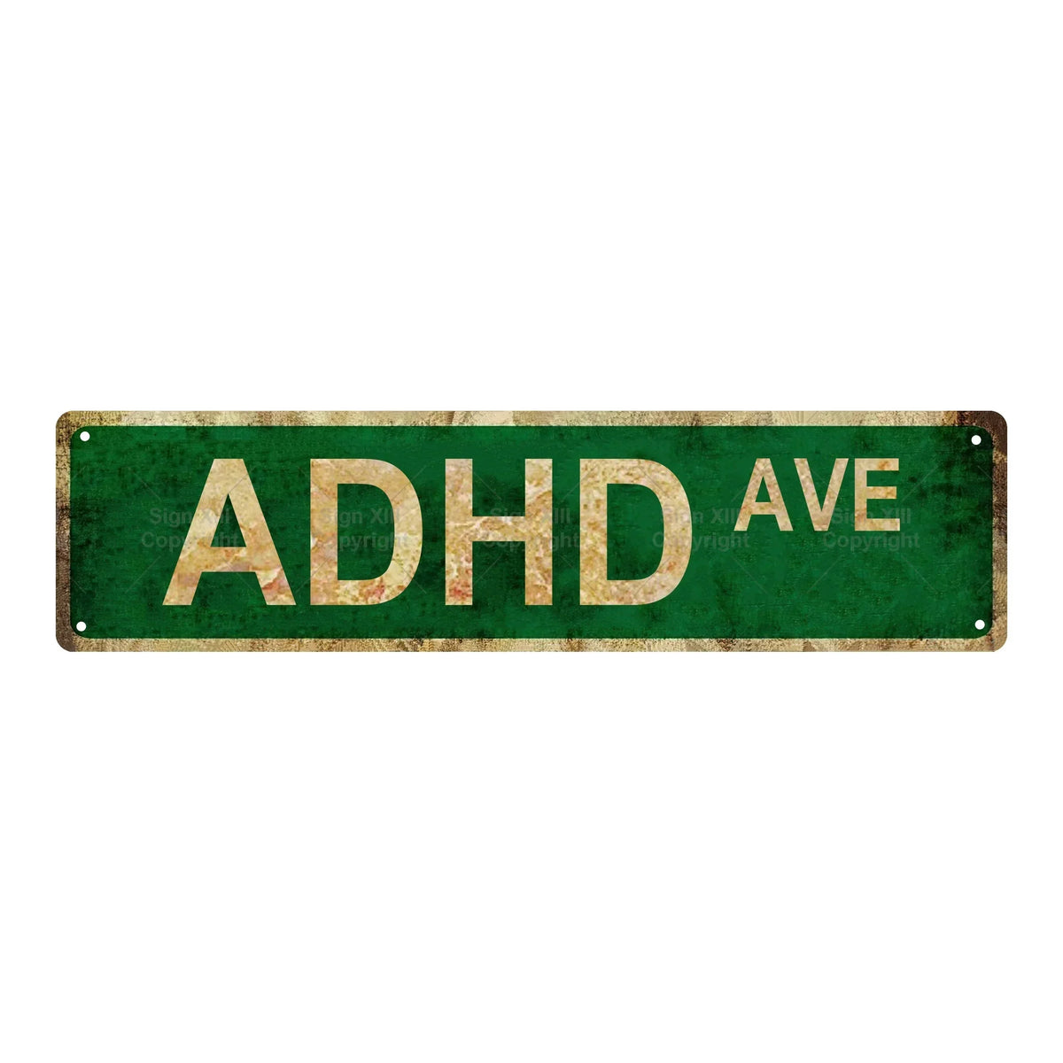Funny ADHD Metal Sign for Home Bar, Cafe & Garage