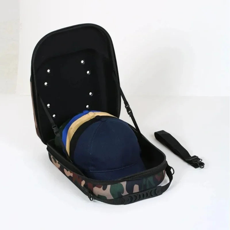Hard Shell Travel Hat Case with Protective Cover