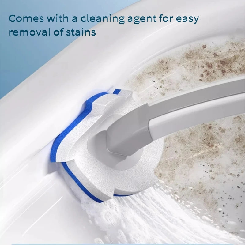 Disposable Toilet Brush Set with Replaceable Heads