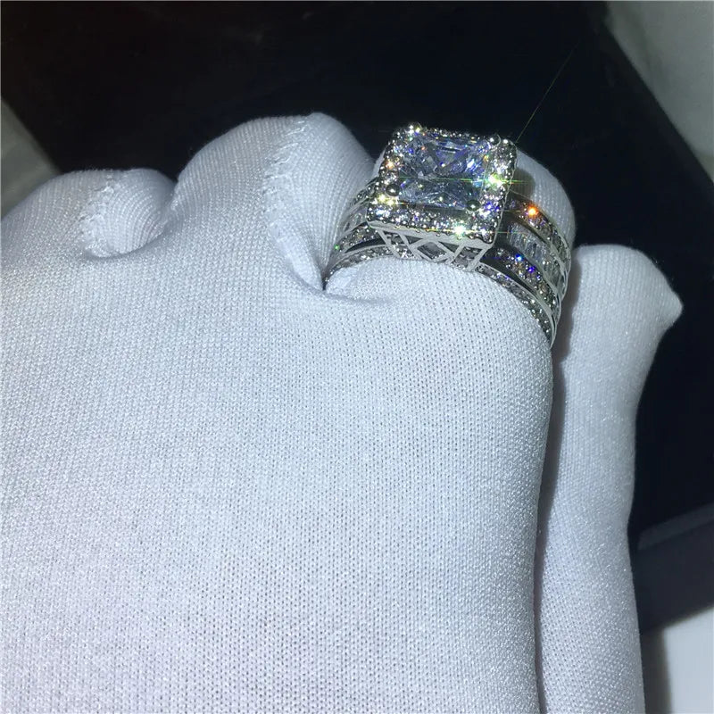 Halo Zircon Statement Ring
