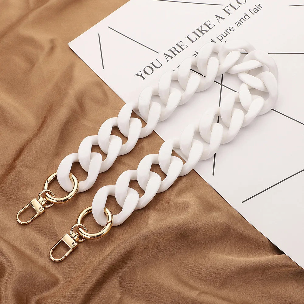 Acrylic Resin Chain Bag Strap for Purses and Crossbody Bags