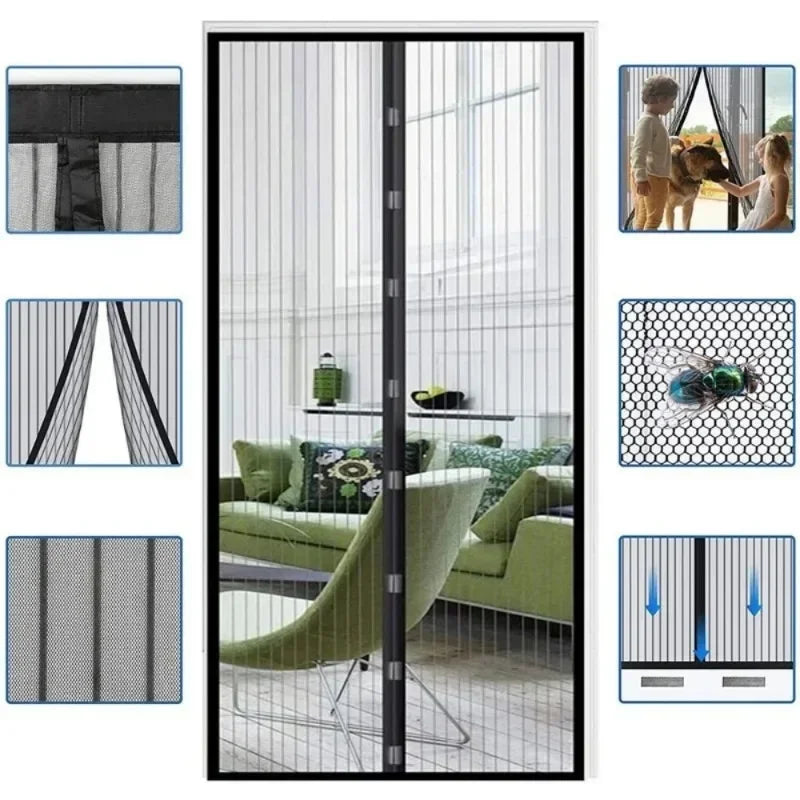 Magnetic Screen Door Curtain with Automatic Closing