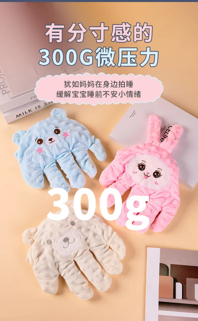 Soothing Cartoon Bear Sleep Aid Pillow with Remote Control for Newborns