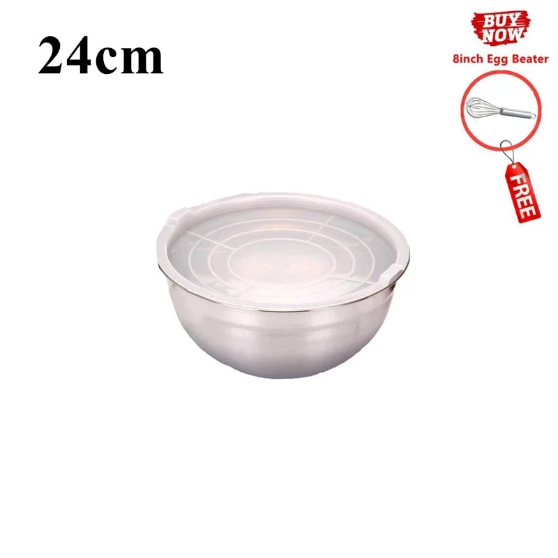 Juego de Bowls de Acero Inoxidable con Tapas Herméticas