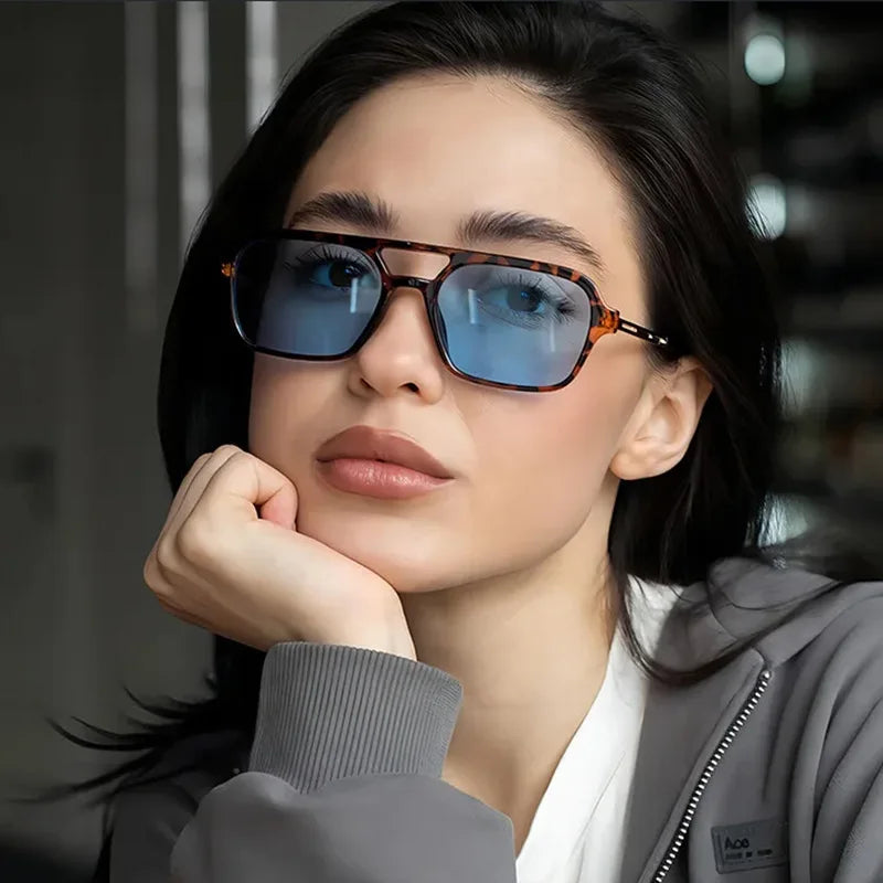 Vintage Metal Square Sunglasses