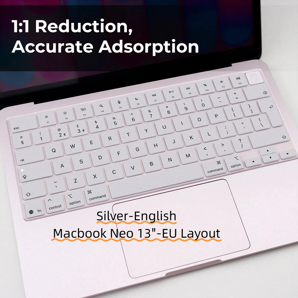 Silicone Keyboard Cover for MacBook Neo 13-inch (2026, EU Layout)