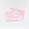 Pink soft cotton baby pillowcase featuring a cartoon design of a baby girl