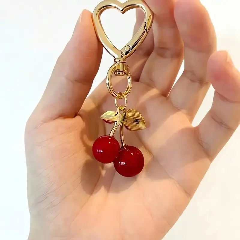 Cherry Blossom Heart Charm for Bags