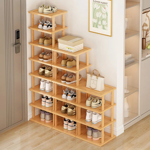Vertical Bamboo Shoe Rack