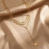 Triple-Layer Y-Chain Necklace