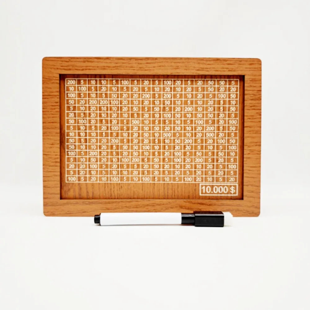 Wooden Money Saving Box with Goal Tracker
