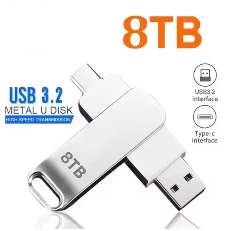 High-Speed USB 3.2 Flash Drive with Dual Type-C & USB Connectors