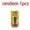 A yellow packaging for a random 1 piece decorative mini figure product.