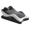 A gray and white memory foam full-body support pillow for sleeping, reading, or gaming.