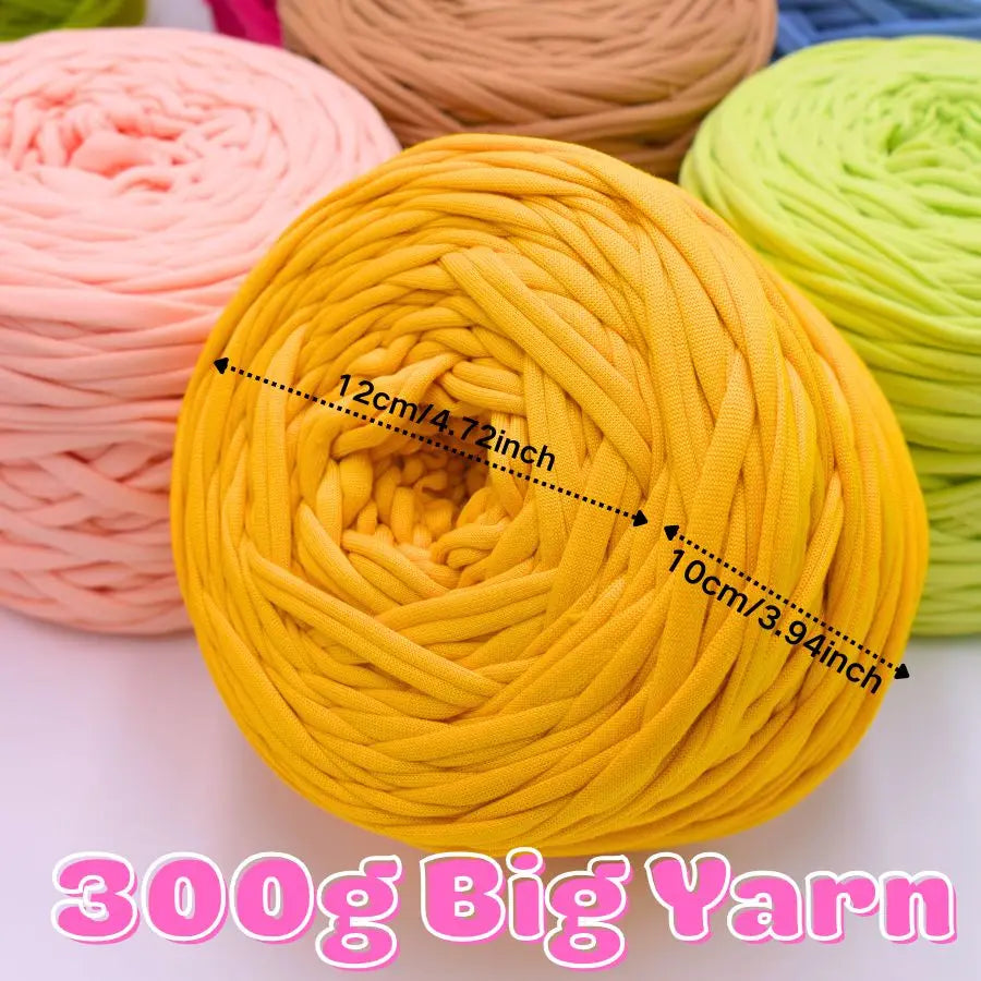 Recycled Polyester T-Shirt Yarn for Knitting and Crafting