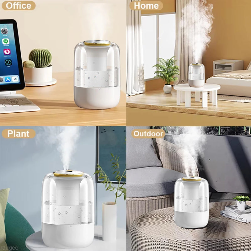 2.2L USB-Powered Ultrasonic Humidifier with LED Night Light