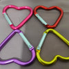 Vibrant Heart-Shaped Carabiner Clips for Keys & DIY Jewelry