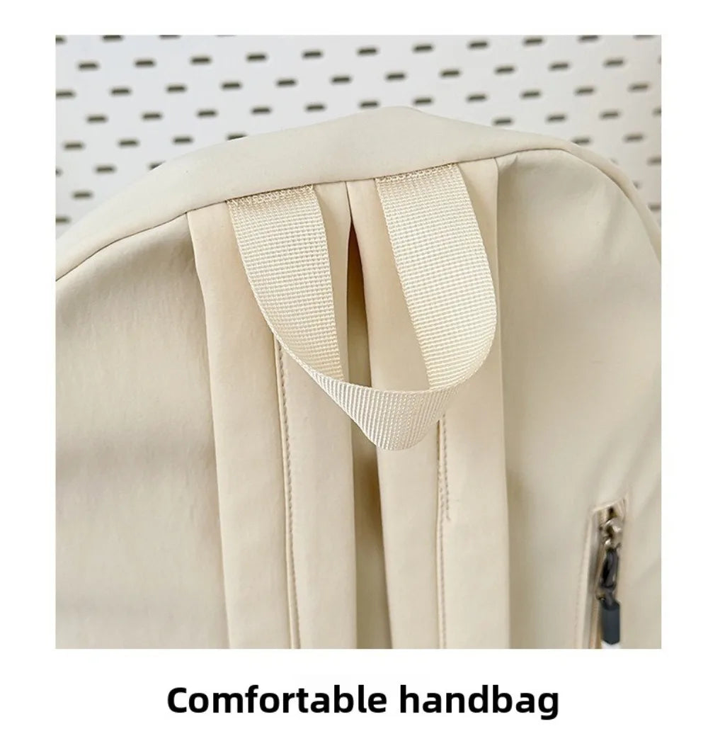 Embroidered Bow Nylon Backpack for Girls – Lightweight & Spacious