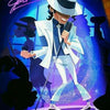 A vibrant illustration of Michael Jackson in a white suit and hat, featuring sparkling effects for a diamond painting kit.