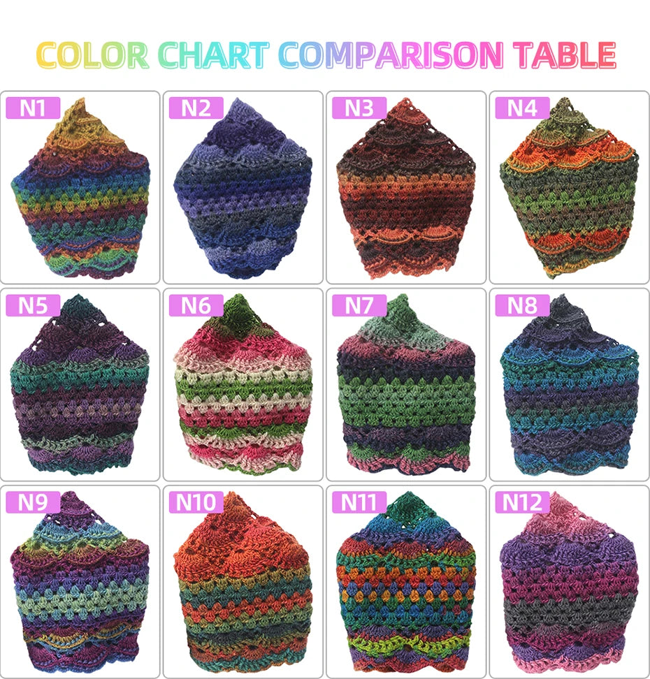 Multicolor Gradient Wool Yarn for Knitting and Crochet