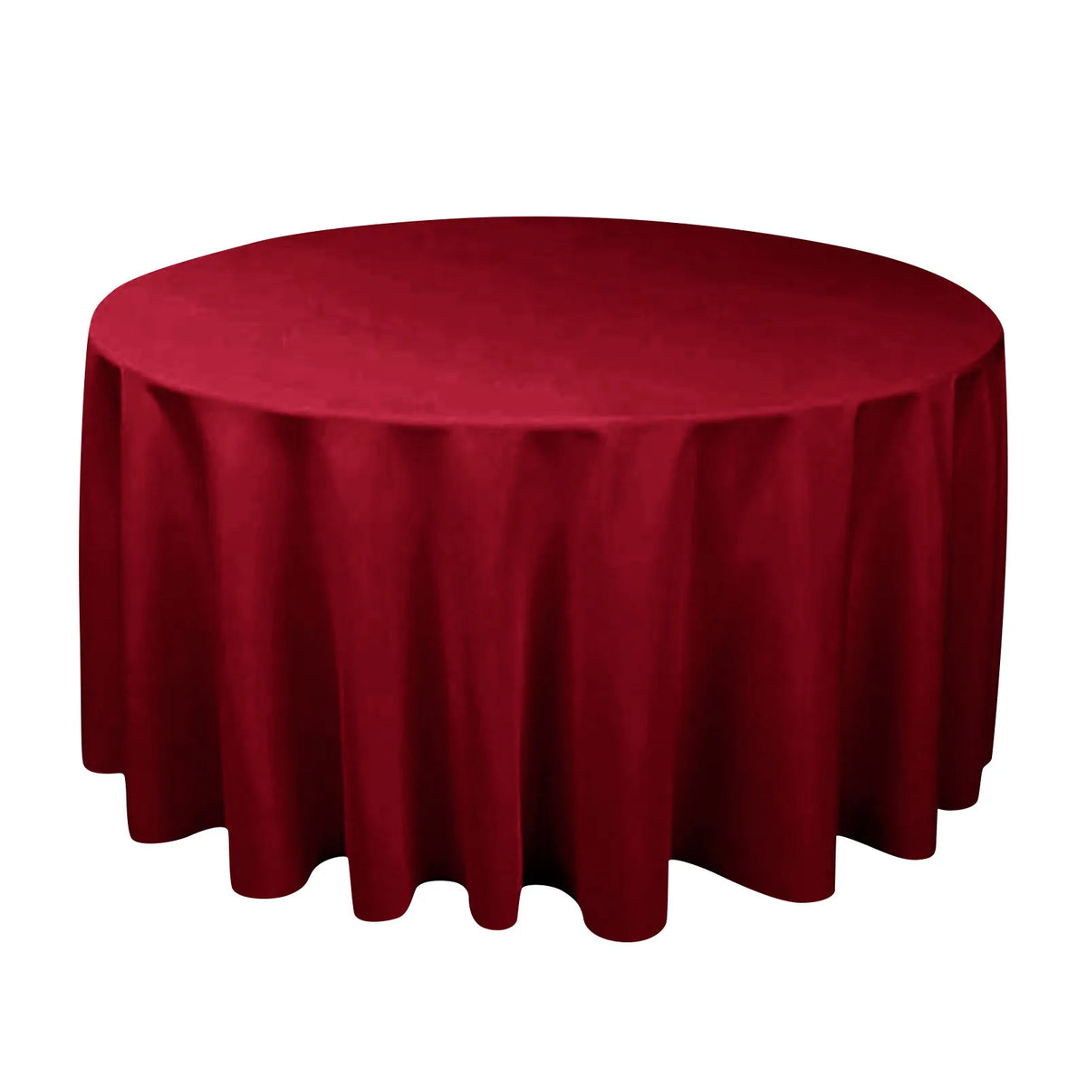 Round Solid Color Polyester Tablecloth for Weddings, Parties & Dining
