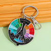 Tone Color Wheel Spinner Fidget Keychain