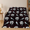 Ghost Face Horror Character Flannel Throw Blanket