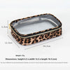 Leopard Print Transparent Makeup Bag with Waterproof Zipper