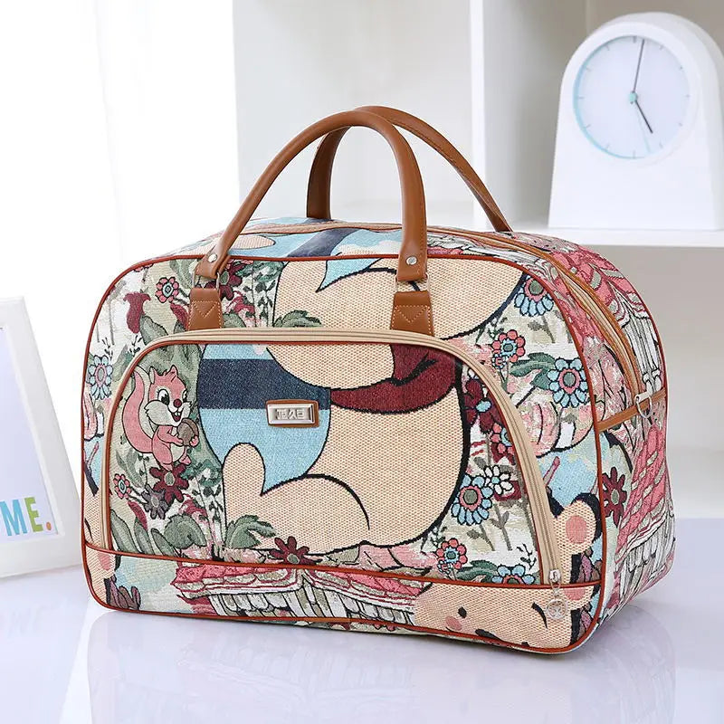 Floral Print Travel Duffle Bag for Women