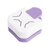 A white and purple 3-in-1 corner cutter tool for photos, cards, and paper crafts.