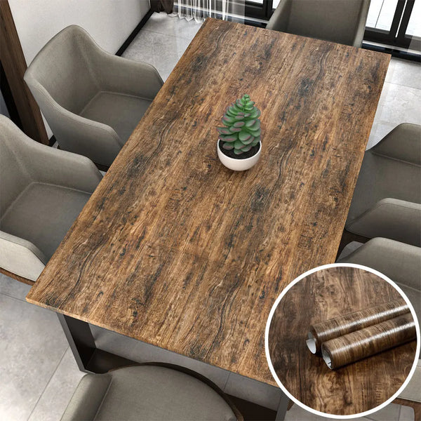 Self-Adhesive Wood Grain PVC Wall & Furniture Wrap